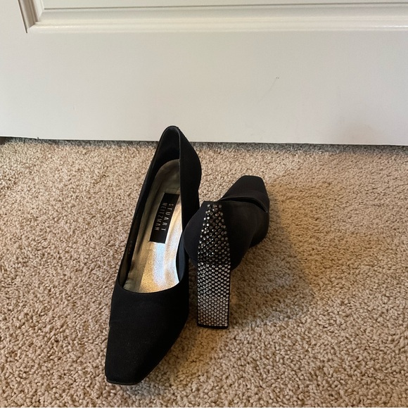 Like new Stuart Weitzman limited addition black & swavorski crystal heels - Picture 6 of 14
